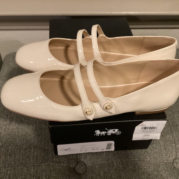 COACH Women's Winley Double Buckle Mary Jane Ballet Flats, size 8 - Picture 7 of 11